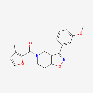 molecular formula C19H18N2O4 B5952825 3-(3-methoxyphenyl)-5-(3-methyl-2-furoyl)-4,5,6,7-tetrahydroisoxazolo[4,5-c]pyridine 