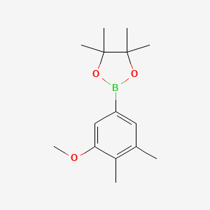 molecular formula C15H23BO3 B595285 2-(3-Methoxy-4,5-dimethylphenyl)-4,4,5,5-tetramethyl-1,3,2-dioxaborolane CAS No. 1218790-19-2