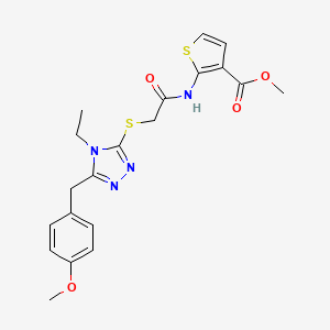 methyl 2-[({[4-ethyl-5-(4-methoxybenzyl)-4H-1,2,4-triazol-3-yl]thio}acetyl)amino]-3-thiophenecarboxylate