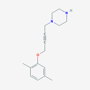 molecular formula C16H22N2O B5952872 1-[4-(2,5-dimethylphenoxy)-2-butyn-1-yl]piperazine 