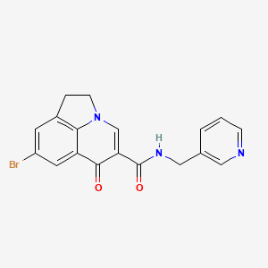 8-bromo-6-oxo-N-(3-pyridinylmethyl)-1,2-dihydro-6H-pyrrolo[3,2,1-ij]quinoline-5-carboxamide