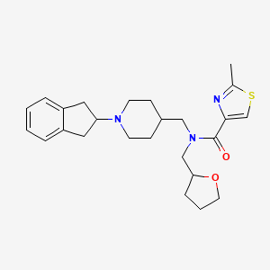 N-{[1-(2,3-dihydro-1H-inden-2-yl)-4-piperidinyl]methyl}-2-methyl-N-(tetrahydro-2-furanylmethyl)-1,3-thiazole-4-carboxamide