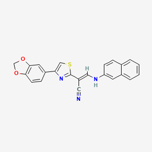 2-[4-(1,3-benzodioxol-5-yl)-1,3-thiazol-2-yl]-3-(2-naphthylamino)acrylonitrile