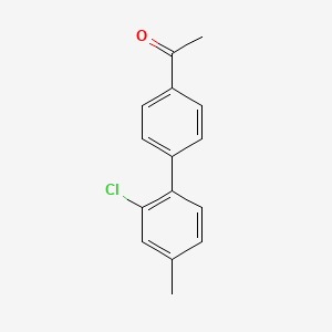 molecular formula C15H13ClO B595291 4-Acetil-2'-cloro-4'-metilbifenilo CAS No. 1345471-16-0