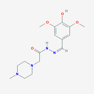 molecular formula C16H24N4O4 B5952944 N-[(Z)-(4-hydroxy-3,5-dimethoxyphenyl)methylideneamino]-2-(4-methylpiperazin-1-yl)acetamide 