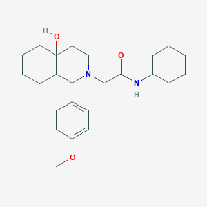 molecular formula C24H36N2O3 B5952951 N-cyclohexyl-2-[4a-hydroxy-1-(4-methoxyphenyl)octahydro-2(1H)-isoquinolinyl]acetamide 