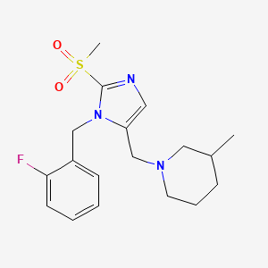 1-{[1-(2-fluorobenzyl)-2-(methylsulfonyl)-1H-imidazol-5-yl]methyl}-3-methylpiperidine