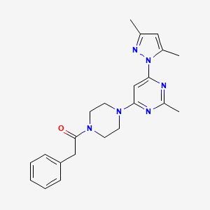 4-(3,5-dimethyl-1H-pyrazol-1-yl)-2-methyl-6-[4-(phenylacetyl)-1-piperazinyl]pyrimidine