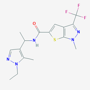 N~5~-[1-(1-ETHYL-5-METHYL-1H-PYRAZOL-4-YL)ETHYL]-1-METHYL-3-(TRIFLUOROMETHYL)-1H-THIENO[2,3-C]PYRAZOLE-5-CARBOXAMIDE