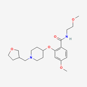 4-methoxy-N-(2-methoxyethyl)-2-{[1-(tetrahydro-3-furanylmethyl)-4-piperidinyl]oxy}benzamide