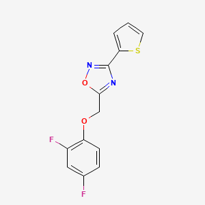 5-[(2,4-Difluorophenoxy)methyl]-3-(thiophen-2-yl)-1,2,4-oxadiazole