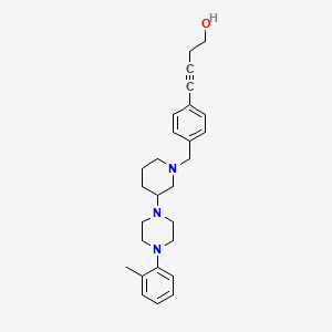 4-[4-({3-[4-(2-methylphenyl)-1-piperazinyl]-1-piperidinyl}methyl)phenyl]-3-butyn-1-ol