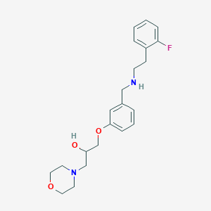 molecular formula C22H29FN2O3 B5953020 1-[3-({[2-(2-fluorophenyl)ethyl]amino}methyl)phenoxy]-3-(4-morpholinyl)-2-propanol 