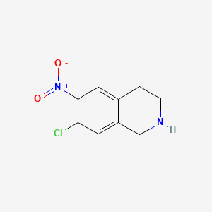 molecular formula C9H9ClN2O2 B595303 7-氯-6-硝基-1,2,3,4-四氢异喹啉 CAS No. 1259326-51-6