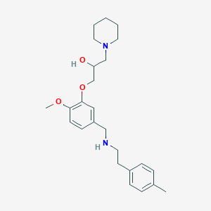 1-[2-methoxy-5-({[2-(4-methylphenyl)ethyl]amino}methyl)phenoxy]-3-(1-piperidinyl)-2-propanol