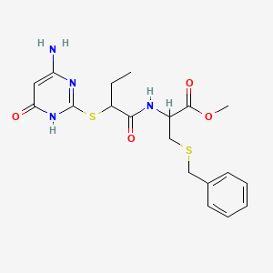 methyl N-{2-[(4-amino-6-oxo-1,6-dihydro-2-pyrimidinyl)thio]butanoyl}-S-benzylcysteinate