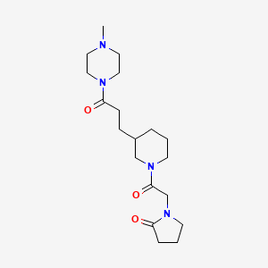 1-[2-[3-[3-(4-Methylpiperazin-1-yl)-3-oxopropyl]piperidin-1-yl]-2-oxoethyl]pyrrolidin-2-one