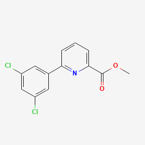 molecular formula C13H9Cl2NO2 B595307 6-(3,5-二氯苯基)吡啶-2-羧酸甲酯 CAS No. 1361876-17-6