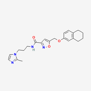 N-[3-(2-methylimidazol-1-yl)propyl]-5-(5,6,7,8-tetrahydronaphthalen-2-yloxymethyl)-1,2-oxazole-3-carboxamide