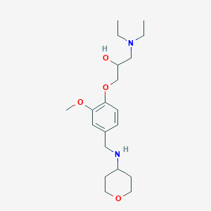 1-(diethylamino)-3-{2-methoxy-4-[(tetrahydro-2H-pyran-4-ylamino)methyl]phenoxy}-2-propanol