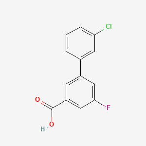 B595309 3-(3-Chlorophenyl)-5-fluorobenzoic acid CAS No. 1261929-09-2