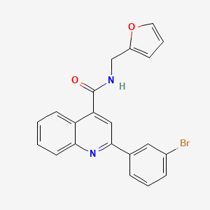 2-(3-BROMOPHENYL)-N-[(FURAN-2-YL)METHYL]QUINOLINE-4-CARBOXAMIDE