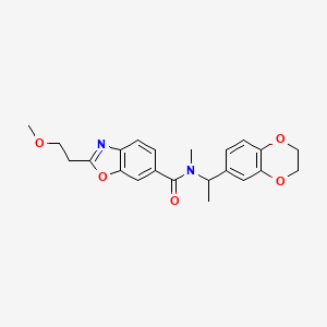 N-[1-(2,3-dihydro-1,4-benzodioxin-6-yl)ethyl]-2-(2-methoxyethyl)-N-methyl-1,3-benzoxazole-6-carboxamide