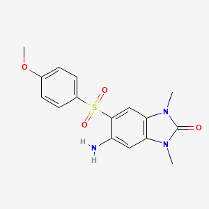 5-amino-6-[(4-methoxyphenyl)sulfonyl]-1,3-dimethyl-1,3-dihydro-2H-benzimidazol-2-one