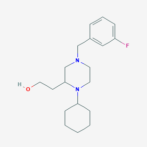 2-[1-cyclohexyl-4-(3-fluorobenzyl)-2-piperazinyl]ethanol