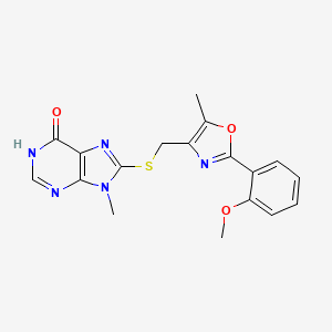 8-({[2-(2-METHOXYPHENYL)-5-METHYL-1,3-OXAZOL-4-YL]METHYL}SULFANYL)-9-METHYL-6,9-DIHYDRO-1H-PURIN-6-ONE