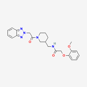 N-[[1-[2-(benzotriazol-2-yl)acetyl]piperidin-3-yl]methyl]-2-(2-methoxyphenoxy)acetamide