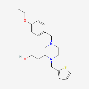 2-[4-(4-ethoxybenzyl)-1-(2-thienylmethyl)-2-piperazinyl]ethanol