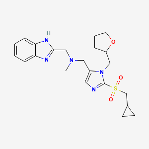 (1H-benzimidazol-2-ylmethyl){[2-[(cyclopropylmethyl)sulfonyl]-1-(tetrahydro-2-furanylmethyl)-1H-imidazol-5-yl]methyl}methylamine