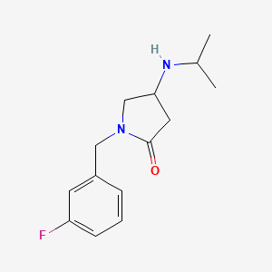 molecular formula C14H19FN2O B5953276 1-(3-fluorobenzyl)-4-(isopropylamino)-2-pyrrolidinone 