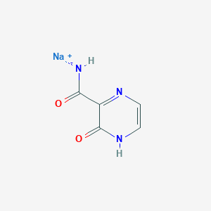 molecular formula C5H5N3NaO2 B595328 3-氧代-3,4-二氢吡嗪-2-甲酰胺钠 CAS No. 1237524-82-1