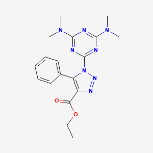 ethyl 1-[4,6-bis(dimethylamino)-1,3,5-triazin-2-yl]-5-phenyl-1H-1,2,3-triazole-4-carboxylate