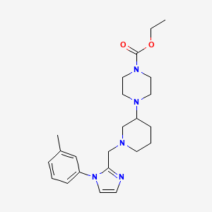 ethyl 4-(1-{[1-(3-methylphenyl)-1H-imidazol-2-yl]methyl}-3-piperidinyl)-1-piperazinecarboxylate