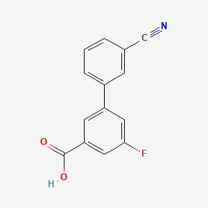 molecular formula C14H8FNO2 B595329 3-(3-氰基苯基)-5-氟苯甲酸 CAS No. 1261901-94-3