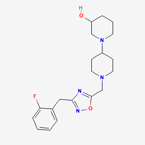 1'-{[3-(2-fluorobenzyl)-1,2,4-oxadiazol-5-yl]methyl}-1,4'-bipiperidin-3-ol