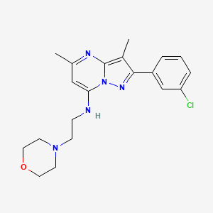 2-(3-chlorophenyl)-3,5-dimethyl-N-(2-morpholin-4-ylethyl)pyrazolo[1,5-a]pyrimidin-7-amine