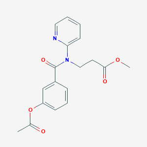 methyl N-[3-(acetyloxy)benzoyl]-N-2-pyridinyl-beta-alaninate