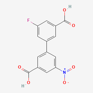 molecular formula C14H8FNO6 B595335 3-(3-Carboxy-5-fluorophenyl)-5-nitrobenzoic acid CAS No. 1261898-31-0