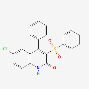 6-chloro-4-phenyl-3-(phenylsulfonyl)quinolin-2(1H)-one