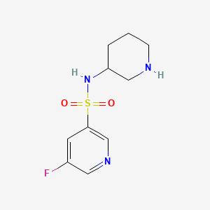 molecular formula C10H14FN3O2S B595336 5-Fluoro-n-(piperidin-3-yl)pyridine-3-sulfonamide CAS No. 1282247-39-5