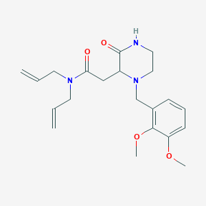 N,N-diallyl-2-[1-(2,3-dimethoxybenzyl)-3-oxo-2-piperazinyl]acetamide