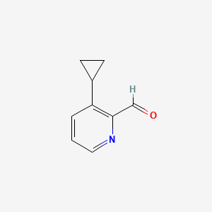molecular formula C9H9NO B595338 3-Cyclopropylpicolinaldehyde CAS No. 1256788-26-7