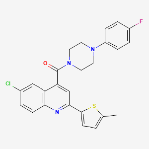 6-chloro-4-{[4-(4-fluorophenyl)-1-piperazinyl]carbonyl}-2-(5-methyl-2-thienyl)quinoline