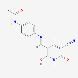 N~1~-[4-({[5-CYANO-1,4-DIMETHYL-2,6-DIOXO-1,6-DIHYDRO-3(2H)-PYRIDINYLIDEN]METHYL}AMINO)PHENYL]ACETAMIDE