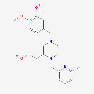 5-({3-(2-hydroxyethyl)-4-[(6-methyl-2-pyridinyl)methyl]-1-piperazinyl}methyl)-2-methoxyphenol