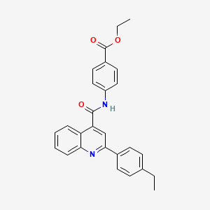 ETHYL 4-({[2-(4-ETHYLPHENYL)-4-QUINOLYL]CARBONYL}AMINO)BENZOATE